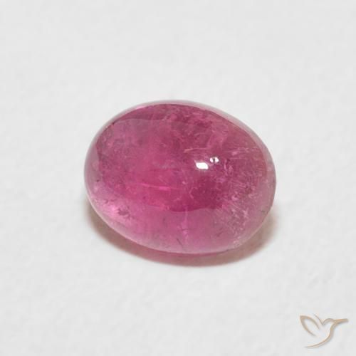 Tourmaline Rose vif naturelle ovale, 0.83 ct, Transparent