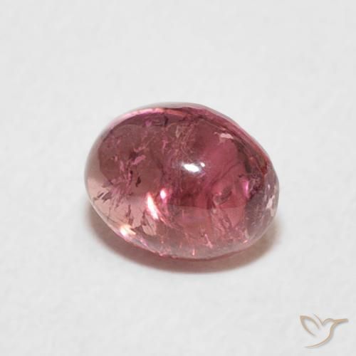 Tourmaline Rouge cerise violacé naturelle ovale, 0.80 ct, Transparent