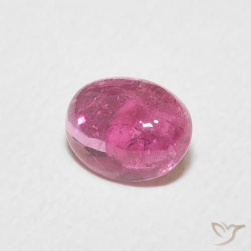 Tourmaline Punch aux fruits rouge naturelle ovale, 0.71 ct, Transparent