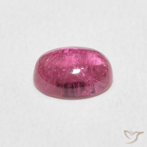 Tourmaline Punch aux fruits rouge naturelle ovale, 0.71 ct, Transparent
