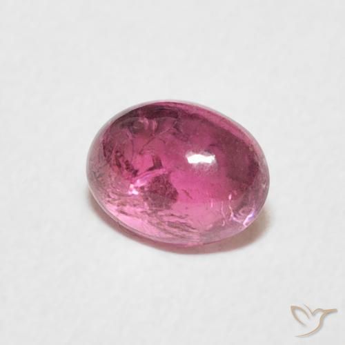 Tourmaline Punch aux fruits rouge naturelle ovale, 0.77 ct, Transparent