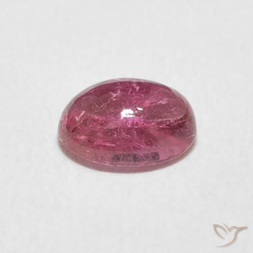 Tourmaline Punch aux fruits rouge naturelle ovale, 0.77 ct, Transparent