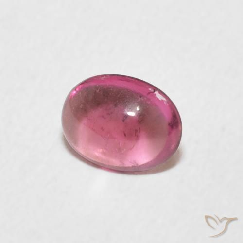 Tourmaline Rose vif naturelle ovale, 0.64 ct, Transparent