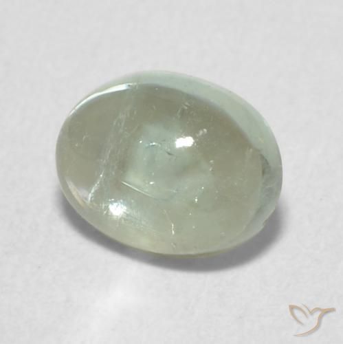 Tourmaline Vert clair naturelle ovale, 0.87 ct, Transparent