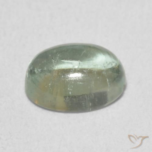 Tourmaline Vert clair naturelle ovale, 0.87 ct, Transparent