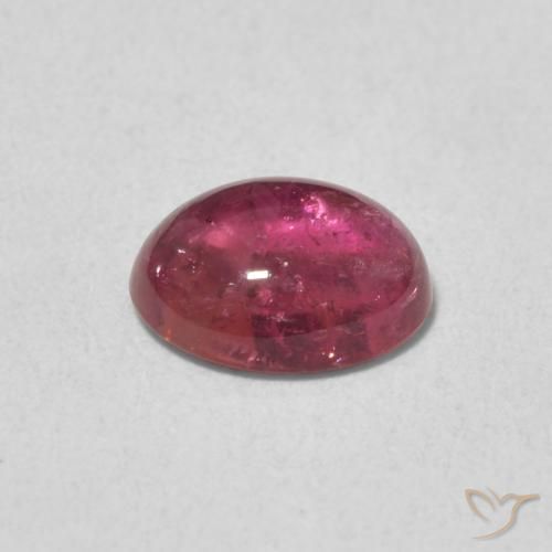 Tourmaline Pourpre-Rouge naturelle ovale, 1.13 ct, Transparent