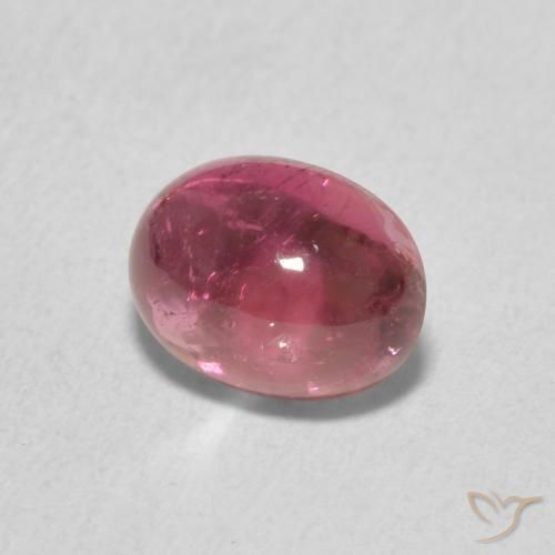 Tourmaline Rouge framboises naturelle ovale, 1.36 ct, Transparent