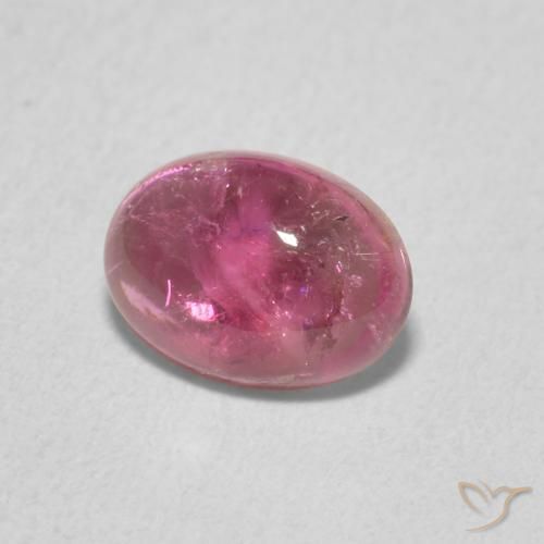 Tourmaline Pourpre moyen naturelle ovale, 1.30 ct, Transparent