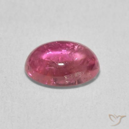 Tourmaline Pourpre moyen naturelle ovale, 1.30 ct, Transparent