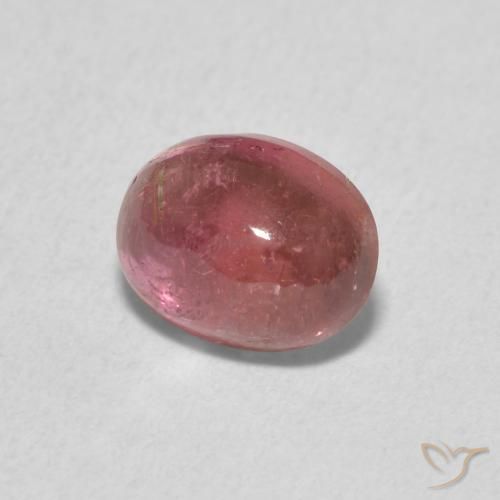 Tourmaline Rose vif et profond naturelle ovale, 1.37 ct, Transparent