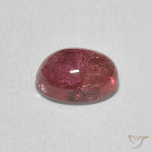 Tourmaline Rose vif et profond naturelle ovale, 1.37 ct, Transparent