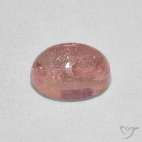 Tourmaline Flamant rose naturelle ovale, 1.65 ct, Transparent