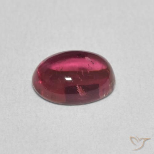 Tourmaline Magenta profond naturelle ovale, 1.10 ct, Transparent