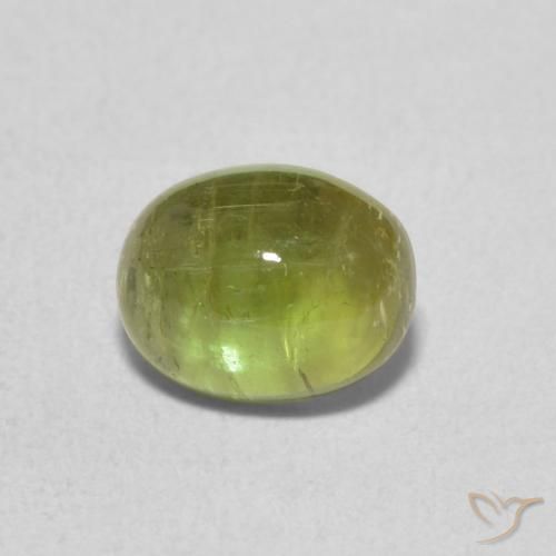 1.39ct Naturel Vert forêt léger Tourmaline, ovale, Transparent