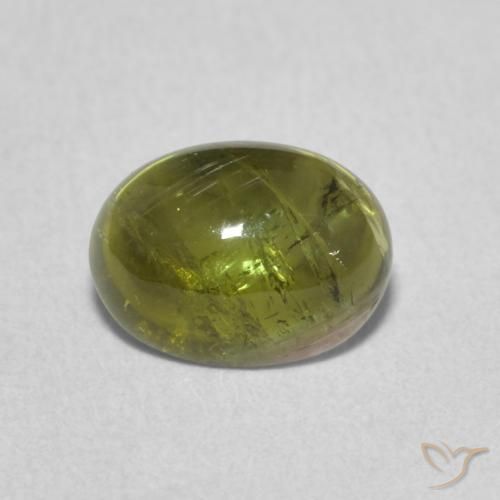 1.29ct Naturel Vert moyen Tourmaline, ovale, Transparent