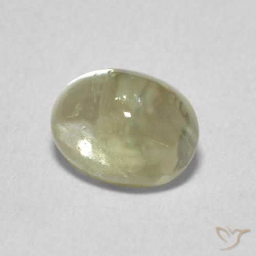 Tourmaline Vert moyen naturelle ovale, 1.36 ct, Transparent