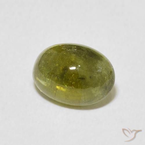 Tourmaline Vert moyen naturelle ovale, 1.29 ct, Transparent