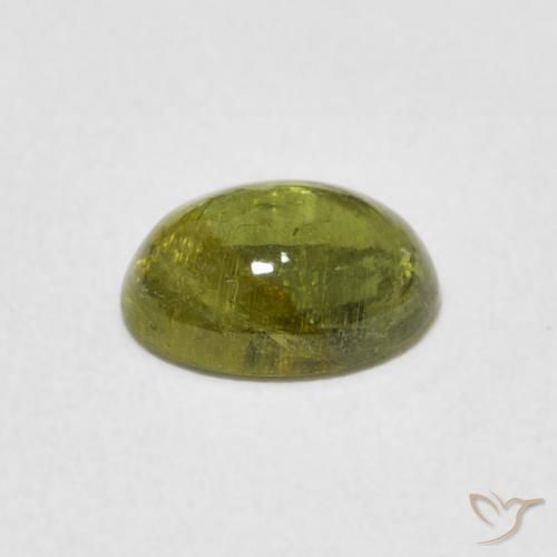 Tourmaline Vert moyen naturelle ovale, 1.29 ct, Transparent