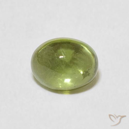 0.79ct Naturel Olive verte Tourmaline, ovale, Transparent
