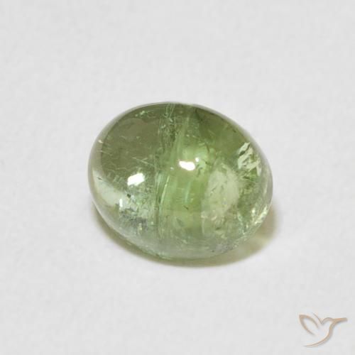 Tourmaline Vert clair naturelle ovale, 1.44 ct, Transparent