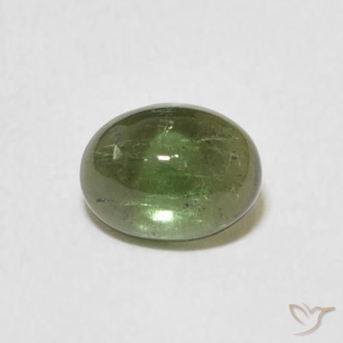 1.27ct Naturel Vert moyen Tourmaline, ovale, Transparent