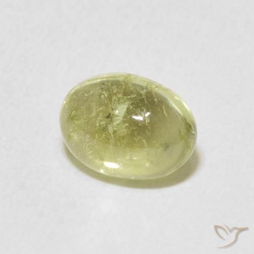 Tourmaline Jaune clair naturelle ovale, 1.36 ct, Transparent