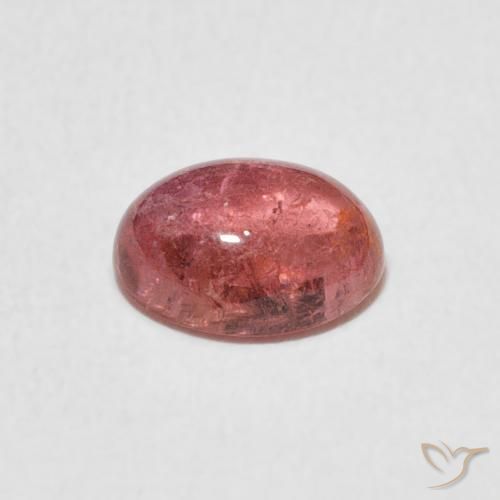 Tourmaline Rose framboise naturelle ovale, 1.10 ct, Transparent