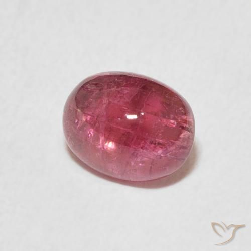 Tourmaline Cramoisi profond naturelle ovale, 1.29 ct, Transparent