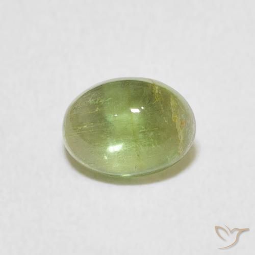 Tourmaline Vert chaud naturelle ovale, 0.76 ct, Transparent