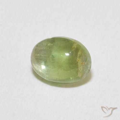 Tourmaline Vert chaud naturelle ovale, 0.76 ct, Transparent