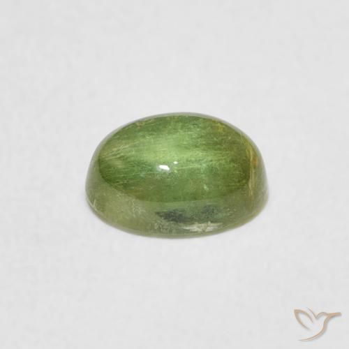 Tourmaline Vert chaud naturelle ovale, 0.76 ct, Transparent