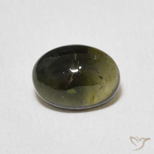 1.50ct Naturel Vert foncé Tourmaline, ovale, Transparent