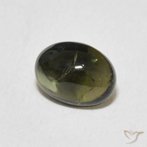 Tourmaline Vert foncé naturelle ovale, 1.50 ct, Transparent