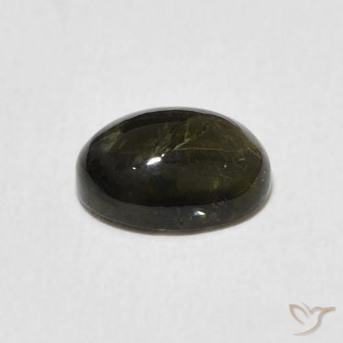 Tourmaline Vert foncé naturelle ovale, 1.50 ct, Transparent