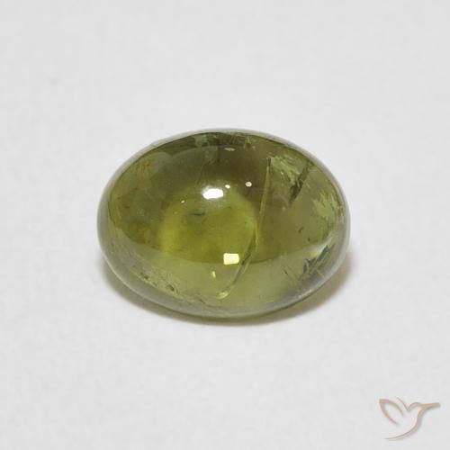 Tourmaline Vert chaud naturelle ovale, 1.19 ct, Transparent
