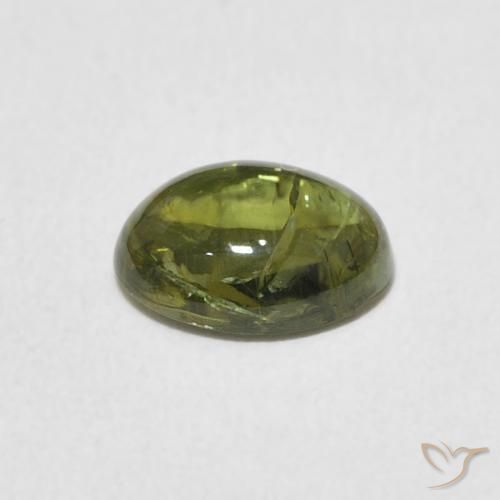 Tourmaline Vert chaud naturelle ovale, 1.19 ct, Transparent