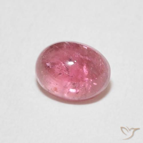 Tourmaline Rose bubblegum naturelle ovale, 0.86 ct, Transparent