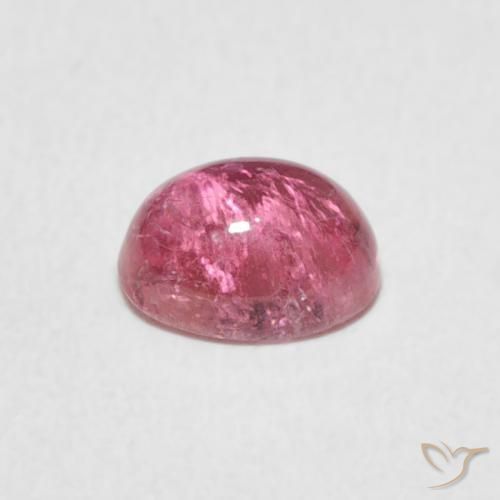 Tourmaline Rose bubblegum naturelle ovale, 0.86 ct, Transparent