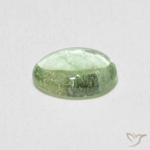 Tourmaline Vert jaunâtre pâle naturelle ovale, 1.06 ct, Transparent