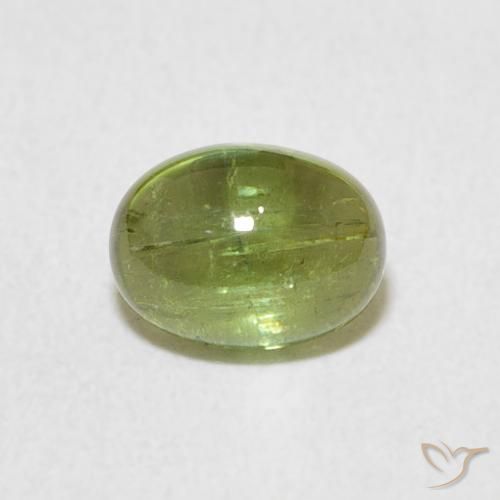 0.92ct Naturel Vert éclatant Tourmaline, ovale, Transparent