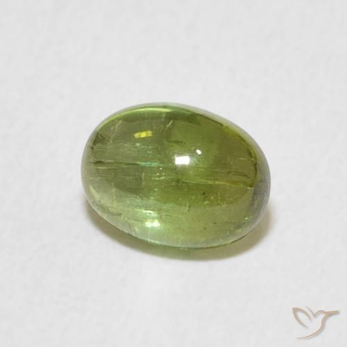 Tourmaline Vert éclatant naturelle ovale, 0.92 ct, Transparent