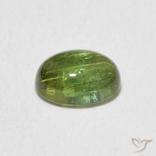 Tourmaline Vert éclatant naturelle ovale, 0.92 ct, Transparent
