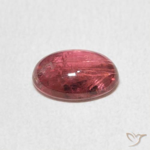 Tourmaline Rose orangé naturelle ovale, 1.28 ct, Transparent
