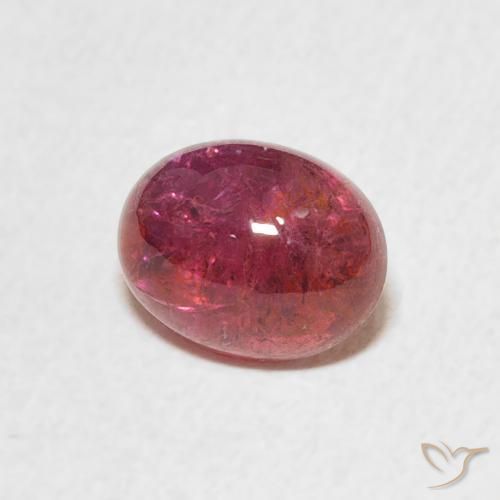 Tourmaline Rose orangé naturelle ovale, 1.70 ct, Transparent