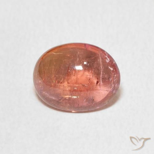 1.90ct Naturel Rose orangé Tourmaline, ovale, Transparent