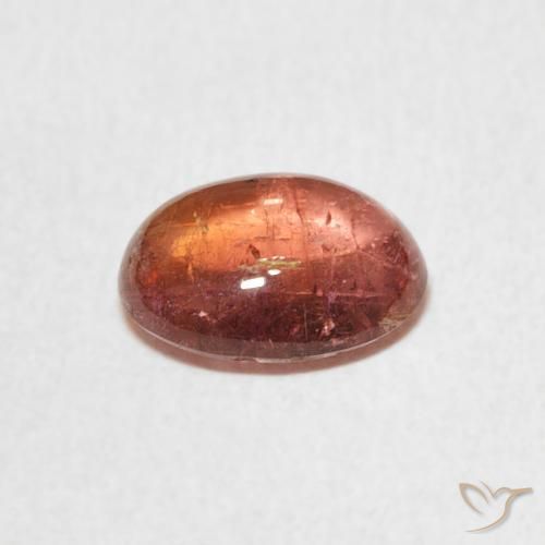 Tourmaline Rose orangé naturelle ovale, 1.90 ct, Transparent