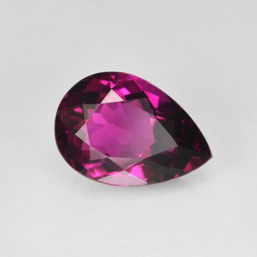 Tourmaline medium dark-purple naturelle en forme de poire, 1,54 ct, VVS
