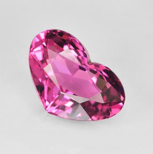 4.15ct Naturel Raisin Tourmaline, Cœur, VVS
