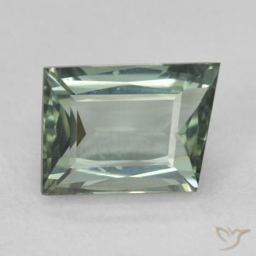 1.67ct Naturel Gris vert moyen Tourmaline, Fantaisie, VVS
