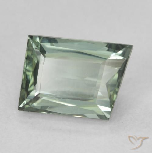 Tourmaline Gris vert moyen naturelle Fantaisie, 1.67 ct, VVS